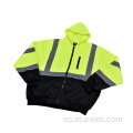 Amarillo Clase-3 Logotipo personalizado Jacket de seguridad de trabajo de invierno